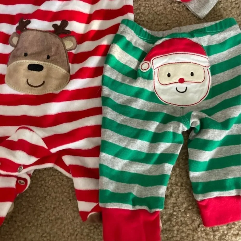 Carter’s Infant Baby Christmas Holiday Santa Reindeer Onesies Outfits